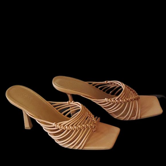 OSOS Design Tan Strappy Sandals - Picture 3 of 5